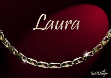 Laura - náramek zlacený